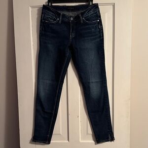 Silver Jeans Women's Deep Indigo Ankle Jeans